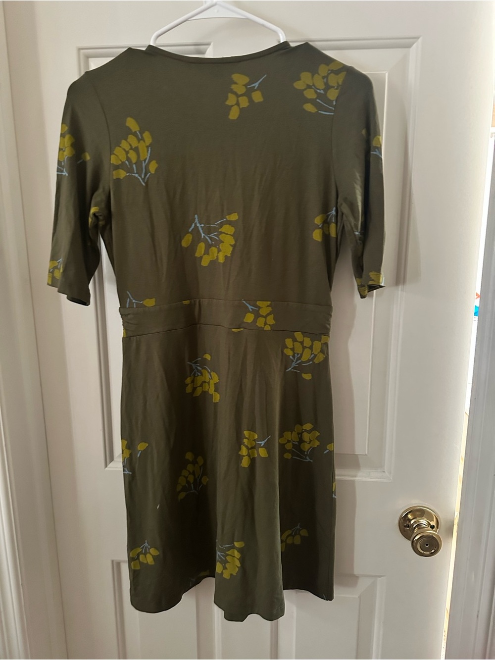 Olive Green Floral Wrap Tunic BODEN size US 6 - Picture 4 of 4